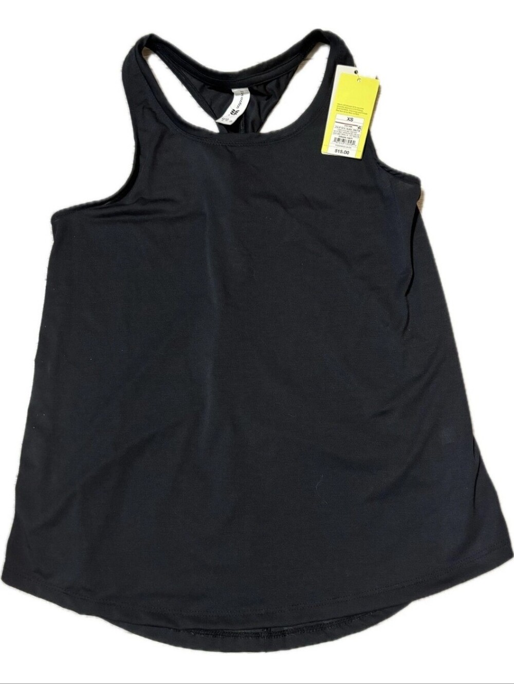 NWT Women's All In Motion Black Twisted Keyhole Racerback CYA Tank Top - Size XS